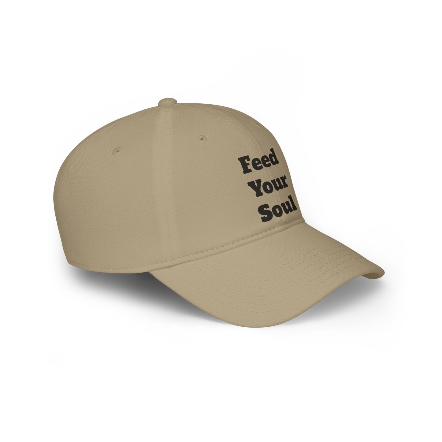 Feed Your Soul Low Profile Baseball Cap – Motivational Red Hat for Everyday Style
