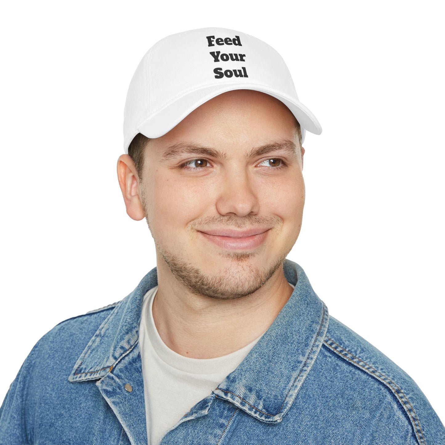 Feed Your Soul Low Profile Baseball Cap – Motivational Red Hat for Everyday Style