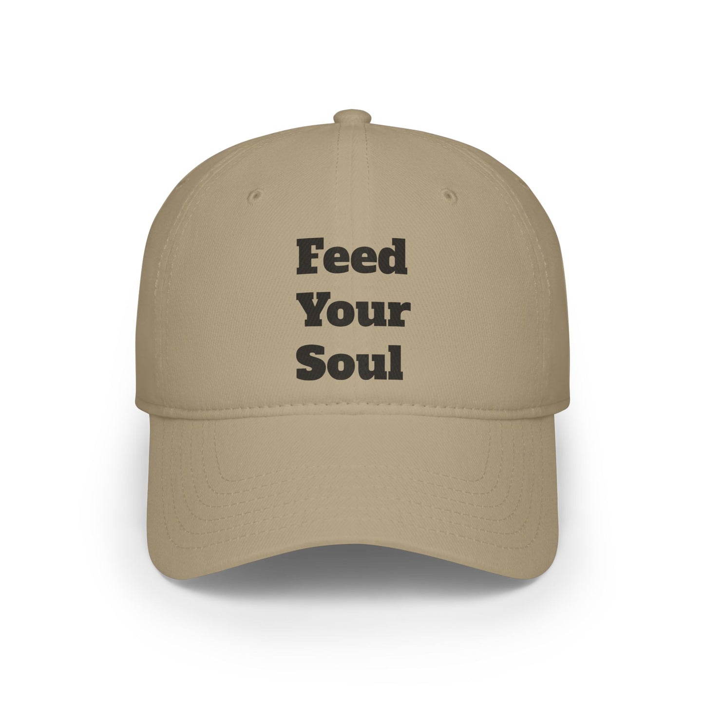 Feed Your Soul Low Profile Baseball Cap – Motivational Red Hat for Everyday Style