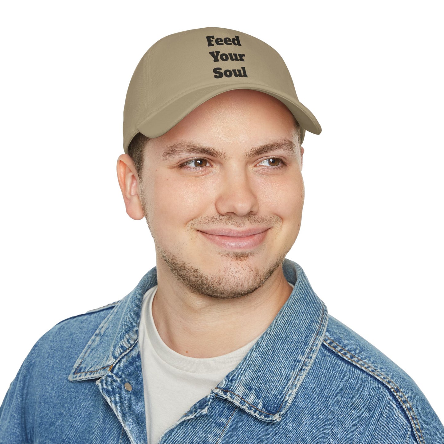 Feed Your Soul Low Profile Baseball Cap – Motivational Red Hat for Everyday Style